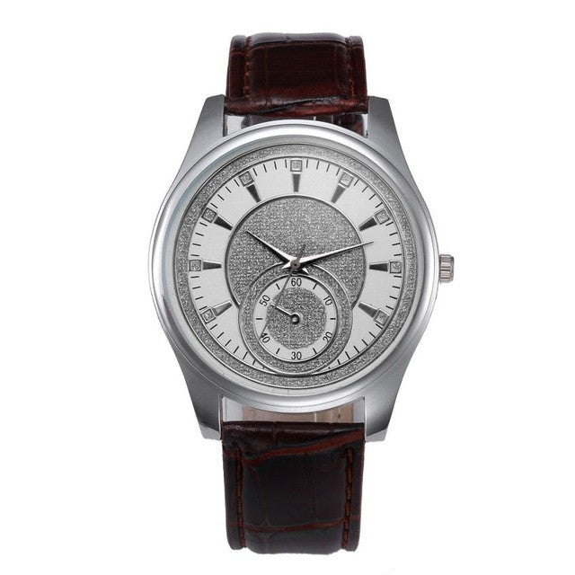 New Mens Watches Top Brand Luxury Watches Leather Stainless Steel Dial Business Quartz Wrist Watch Wristwatches Relojes