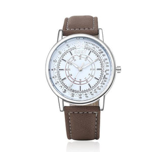 Leather Band Analog Quartz Fashion Military Wrist Watch