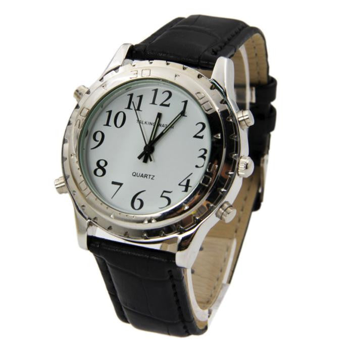 English Talking clock for blind visually impaired Watch yourself