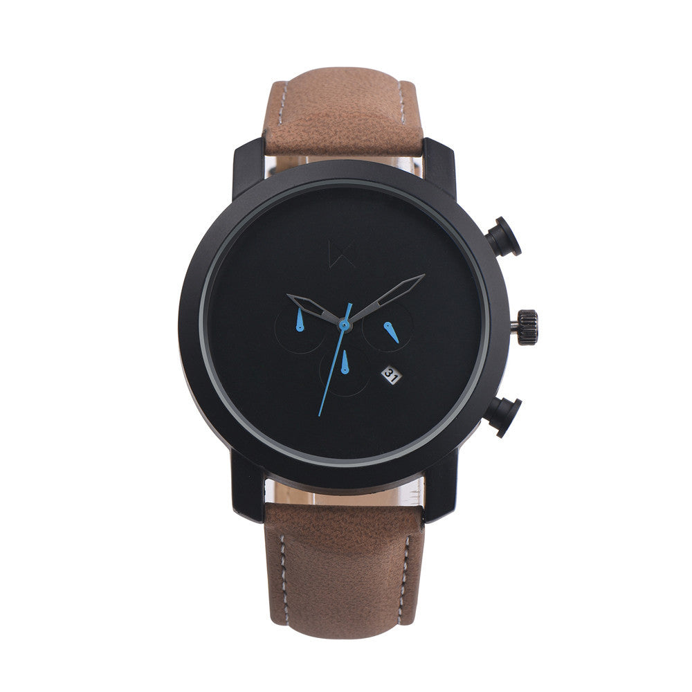 Retro Design Leather Band Analog Alloy Quartz Wrist Watch