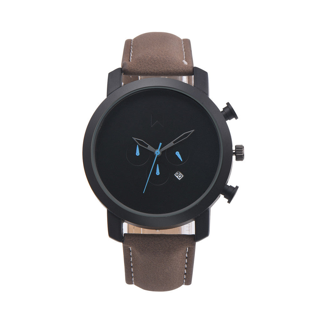 Retro Design Leather Band Analog Alloy Quartz Wrist Watch