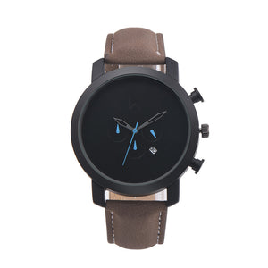 Retro Design Leather Band Analog Alloy Quartz Wrist Watch