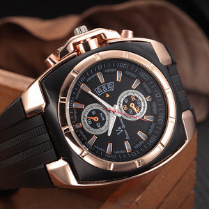 1PCS Fashion Men's Thin Silica Gel Students Sports Quartz Watch