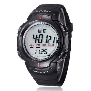 Waterproof Outdoor Sports Men Digital LED Quartz Alarm Wrist Watch