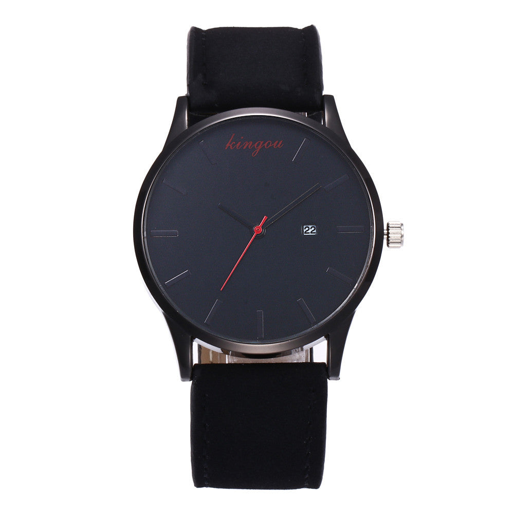 New Retro Date Clock Watch Quartz Leather Analog Wrist Watch A