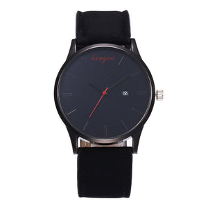 New Retro Date Clock Watch Quartz Leather Analog Wrist Watch A