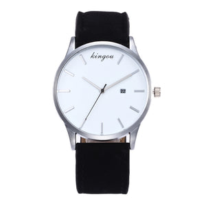 New Retro Date Clock Watch Quartz Leather Analog Wrist Watch A