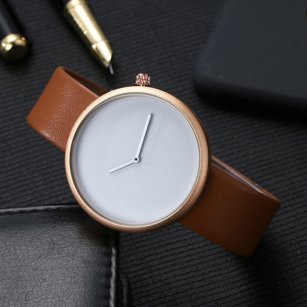 TOMI Fashion Casual Men 's Roundedssines Retro Design Leather Band Watch