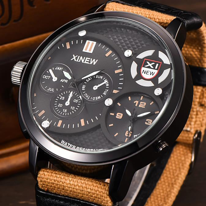 30M waterproof Men's Military Luxury Watch Sport Analog Quartz Mens Wristwatch