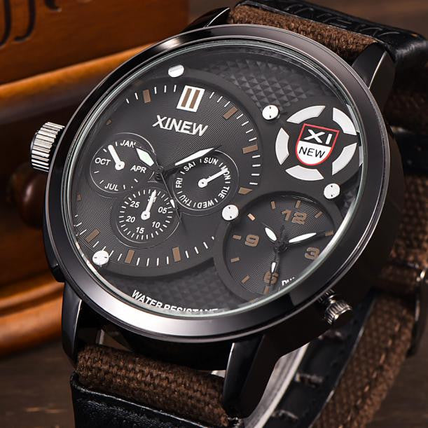 30M waterproof Men's Military Luxury Watch Sport Analog Quartz Mens Wristwatch