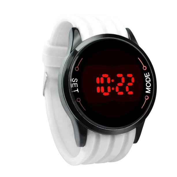 Waterproof Mens Watch LED Touch Screen Date Silicone Wrist Black Watch