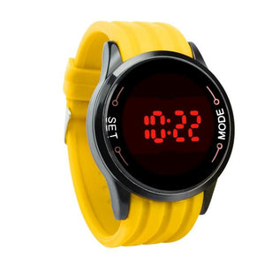 Waterproof Mens Watch LED Touch Screen Date Silicone Wrist Black Watch
