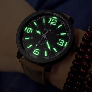 Fashion Leather Luxury Mens Military Quartz Army Wrist Watch