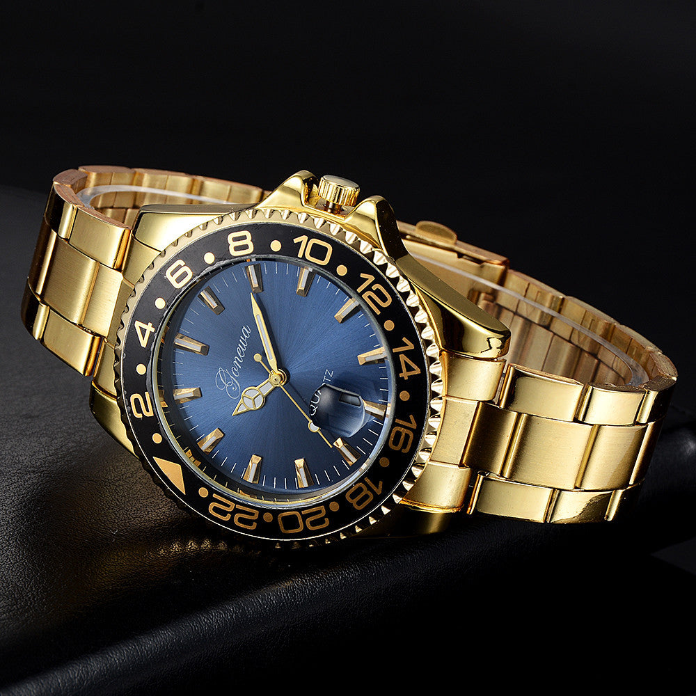 GONEWA Men Fashion Military Stainless Steel Date Sport Quartz Analog Wrist Watch