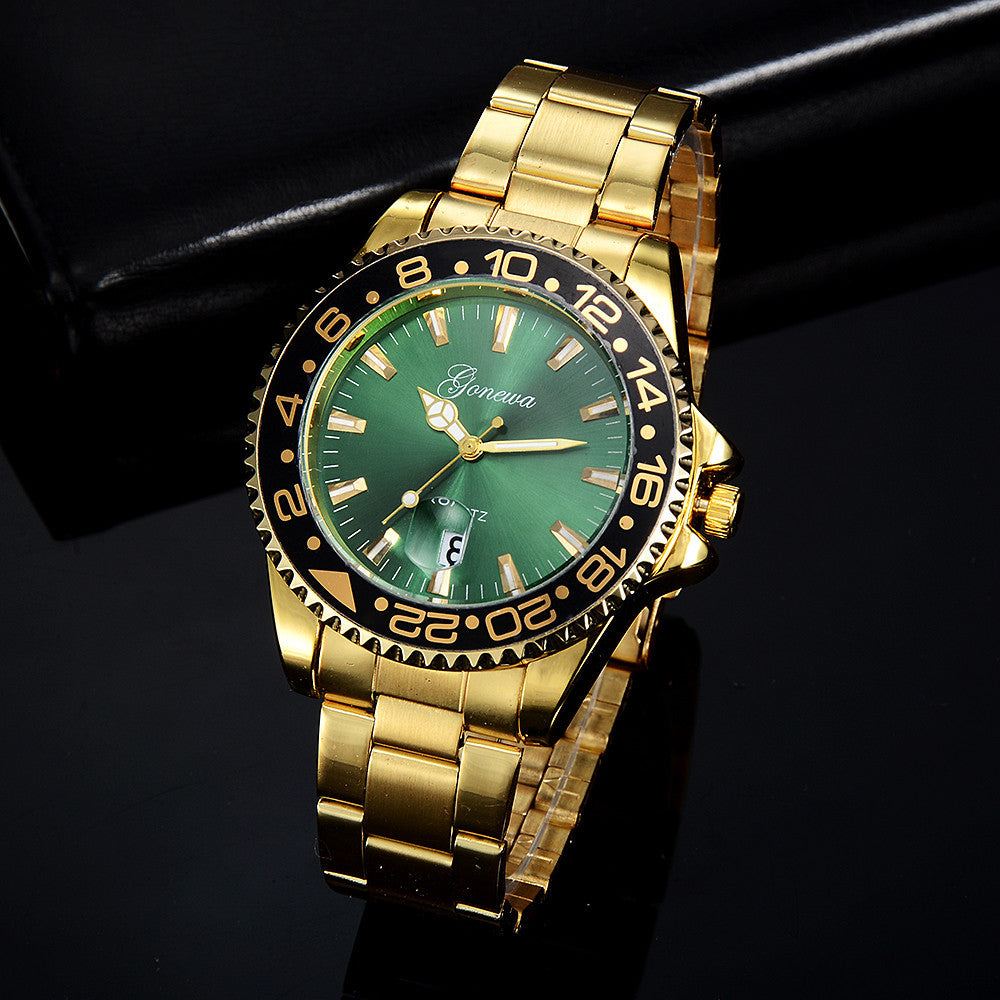 GONEWA Men Fashion Military Stainless Steel Date Sport Quartz Analog Wrist Watch