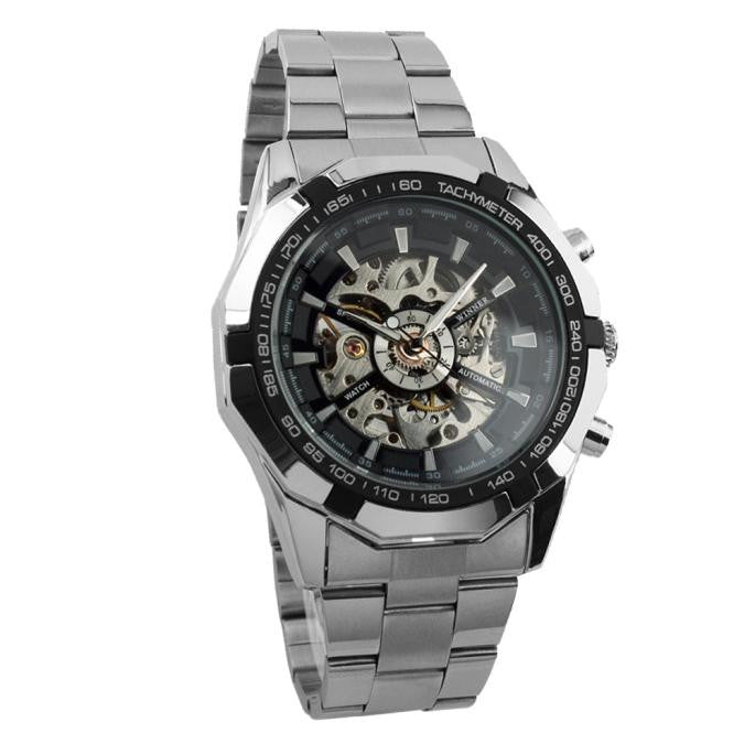 Men Watch Mechanical Automatic Self-Winding Hollow Engraving