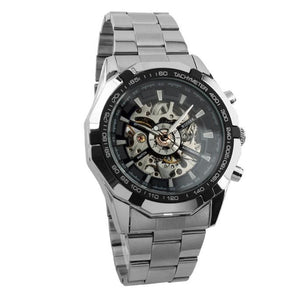 Men Watch Mechanical Automatic Self-Winding Hollow Engraving