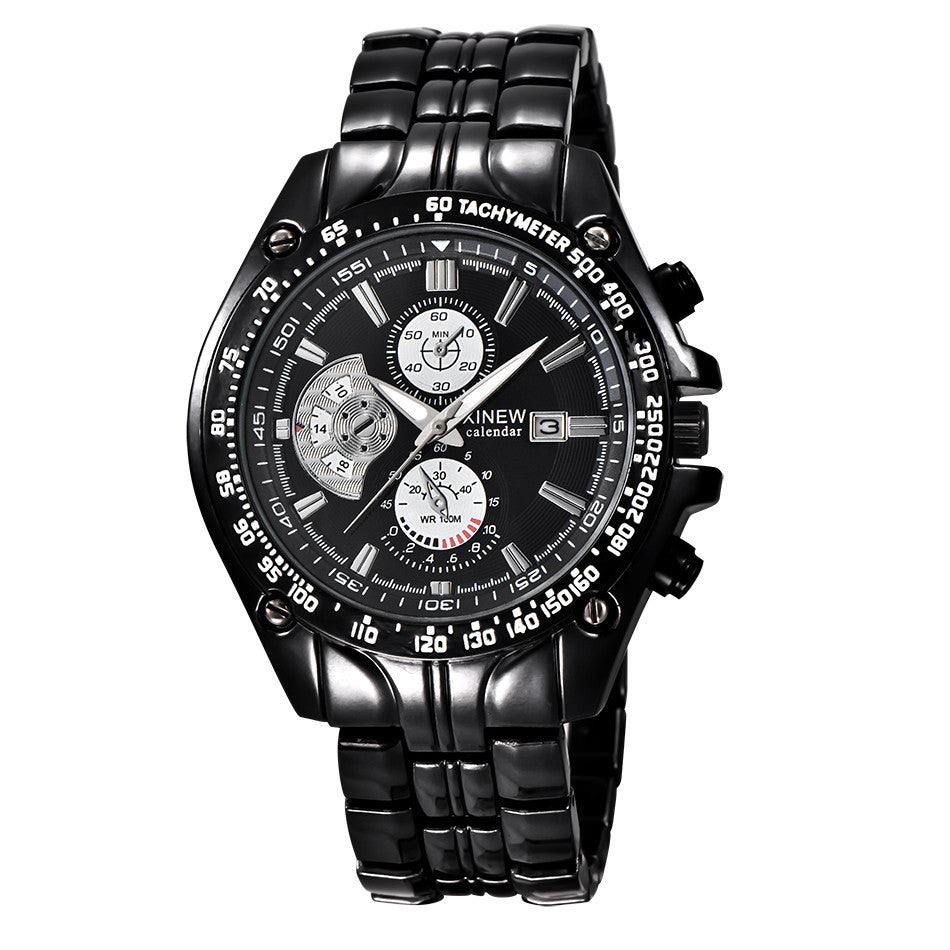 Relógio Masculino Militar Aço Inoxidável Sport Quartz