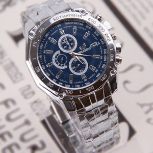 Luxury Stainless Steel Strap Quartz Man Waterproofsiness Watch