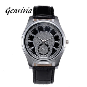 New Mens Watches Top Brand Luxury Watches Leather Stainless Steel Dial Business Quartz Wrist Watch Wristwatches Relojes