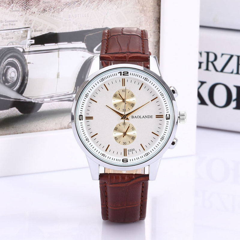 Man And Womensiness Numerals Faux Leather Analog Quartz Watch