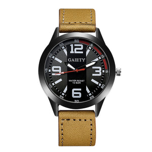 Retro Design Luxury Men's Watch Stainless steel Leather Analog Quartz Watches