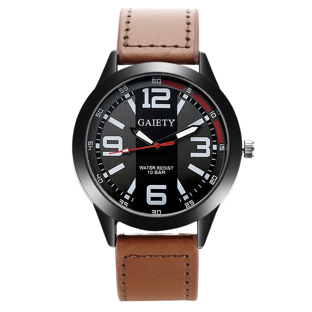 Retro Design Luxury Men's Watch Stainless steel Leather Analog Quartz Watches