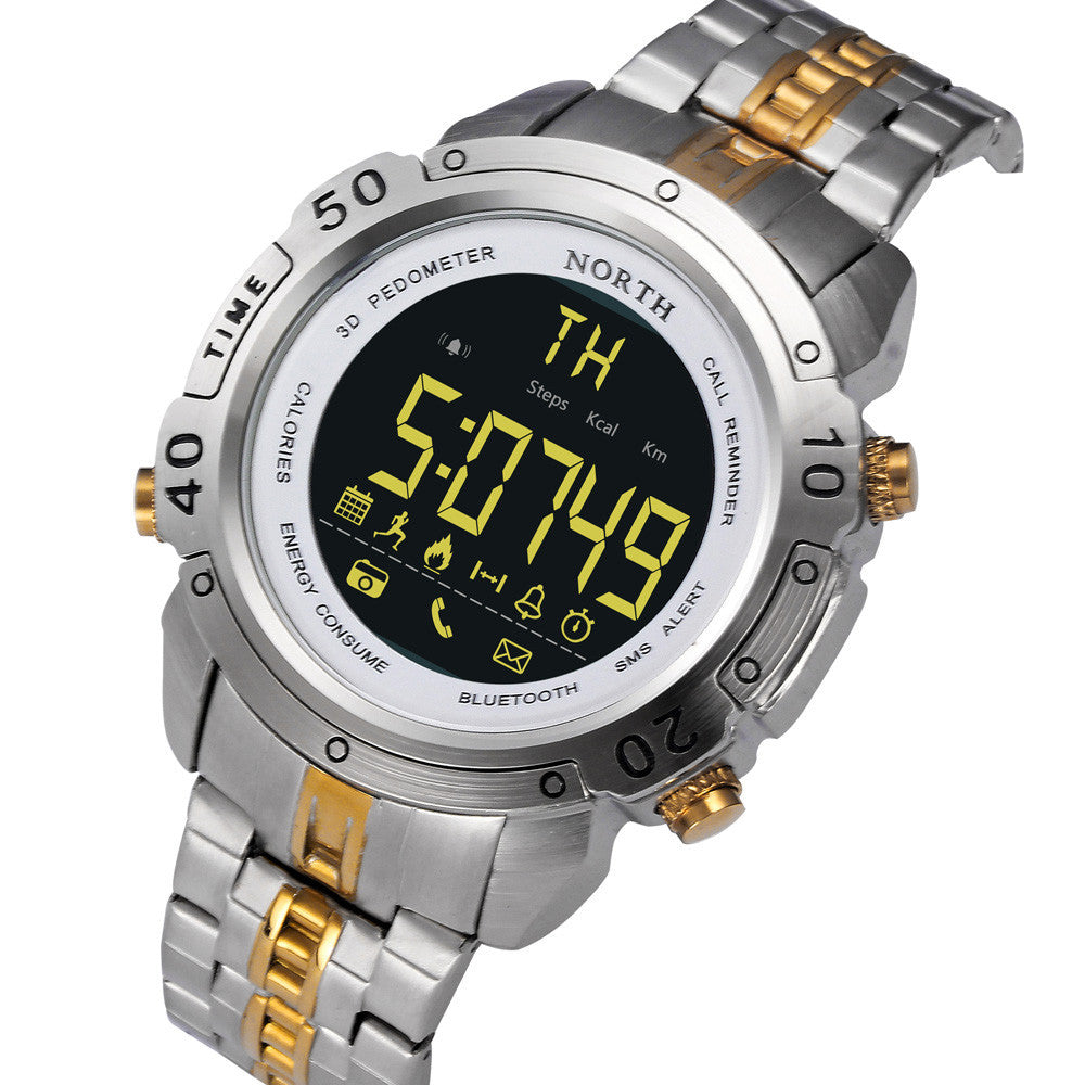 Bluetooth4.0 Smart Watch Stainless Steel Sports Man Running Smartwatch